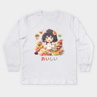Oishii Anime Kids Long Sleeve T-Shirt
